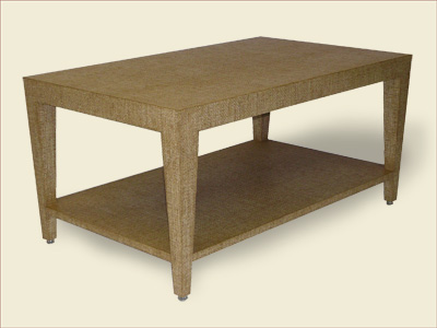 Catalog Item #100 Parsons Table with Shelf and 4-Way Tapered Legs
