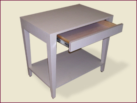 Parsons Table with Drawer and Shelf
