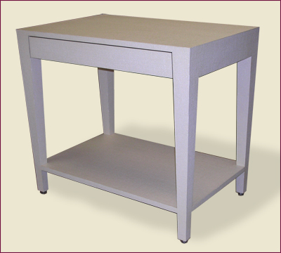 Catalog Item #100 - Parsons Table with Drawer and Shelf