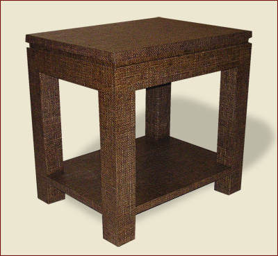 Catalog Item #100 Parsons Table with Square Top Reveal, Lower Shelf, 3 inch Leg, and Apron